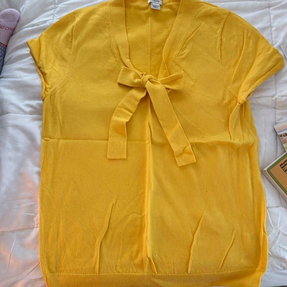 J crew factory short sleeve light sweater size large